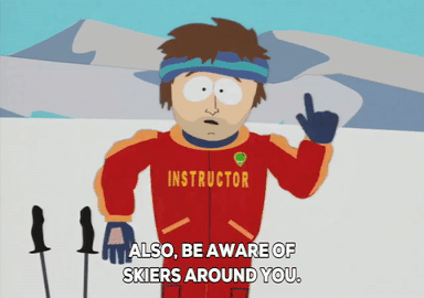 South Park GIF of ski instructor having a bad time