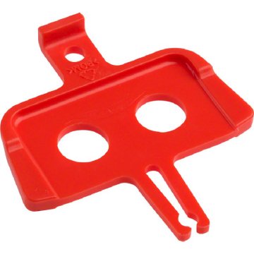 Cheap, but handy Disc brake pad spacer for use when no rotor present