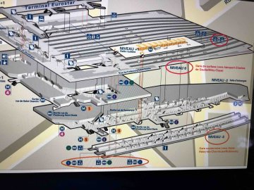 Paris Gare du Nord train station map