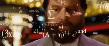 Man seeing numbers in head as if Rainman during movie The Hangover