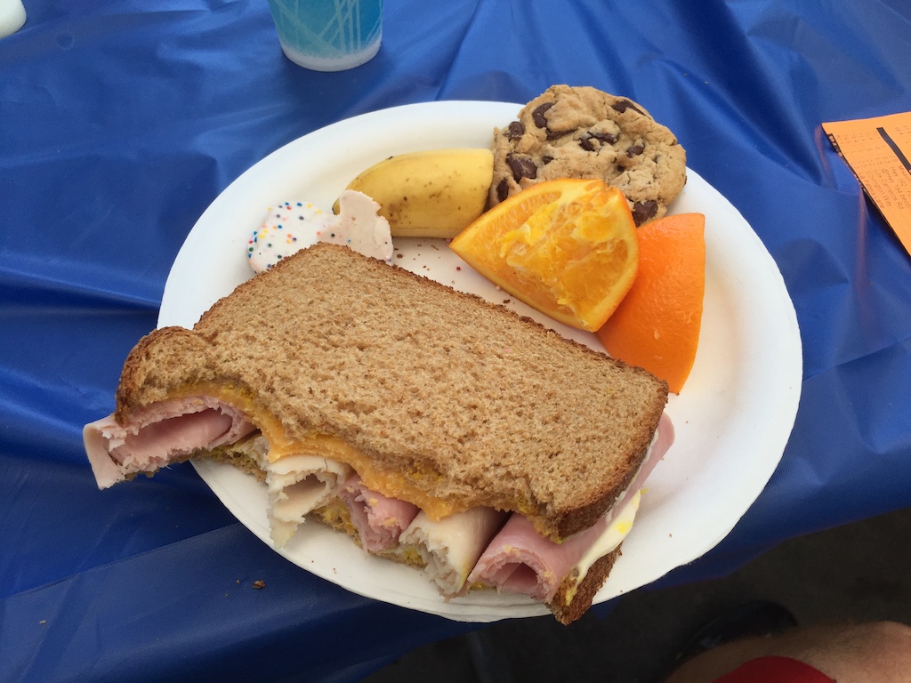 Sandwich consumed during the Cool Breeze Century in 2015