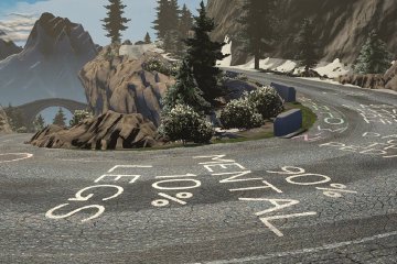 Turns out that Nietzsche and cycling have a lot in common. Image contains: an image from the Zwift Insider website, writing on the pavement, a virtual backdrop.