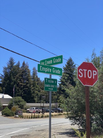 Street sign near Felton and Empire Grade roads