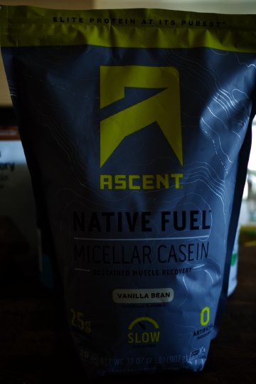 This stuff is great, definitely recommend it Ascent casein protein powder mix bag