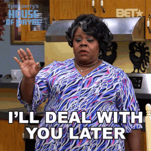 At least I think that's what it said? Woman saying I will deal with this later gif