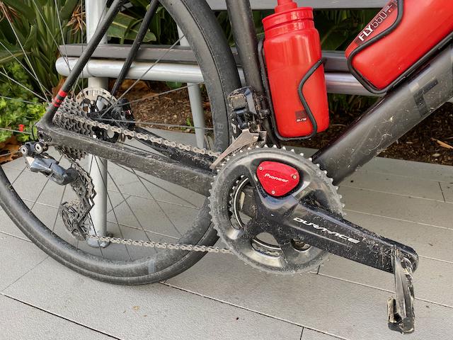 A very dirty Factor O2 VAM bike after riding in the rain in Lake Forest, Orange County, California