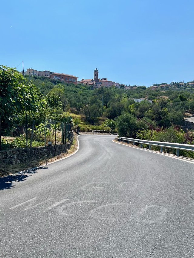 View along the Cipressa cycling climb as part of Milano-Sanremo