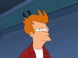 Not sure here... Philip J Fry from Futurama not sure about something meme