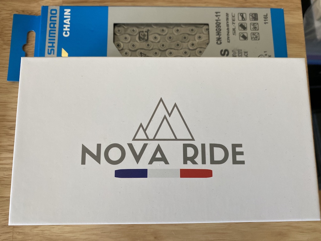 Nova Ride box for their oversized pulley wheel system (OSPW) with French colors.