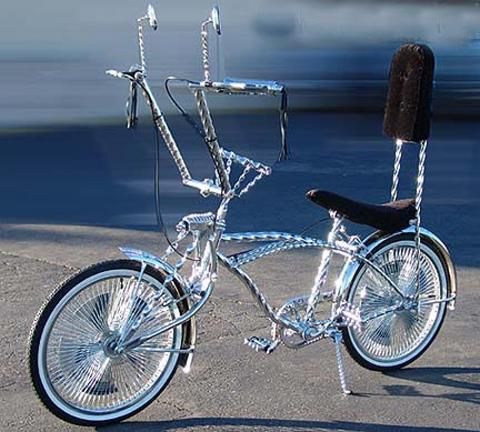 Bike blinged out in stereotypical fashion