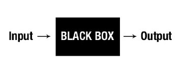 A common term used in a lot of places Stock image of a black box representing a system where inputs come in and outputs are returned out