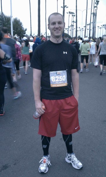 2:15 minute finish time Me having just run the 2013 Orange County Half Marathon