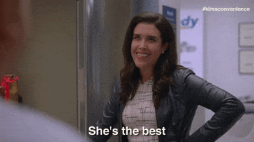 She really is! Gif of girl saying she's the best