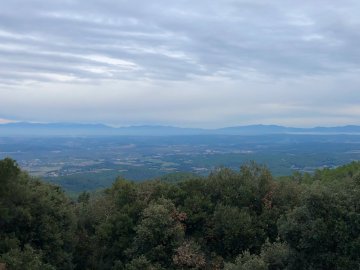Considering that you're not super high up, you have quite a view View from the Santuari des Àngels at the top of Els Àngels in Girona, Spain
