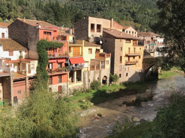 View out to the town of Osor, on the way up to Sant Hilari de Sacalm from Girona by bike