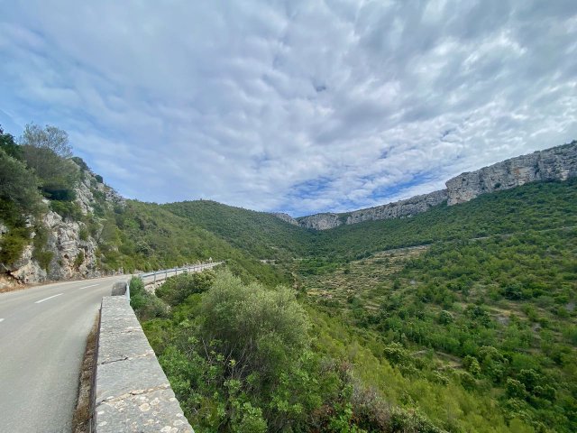 View out over a climb up from Jelsa on the island of Hvar, Croatia