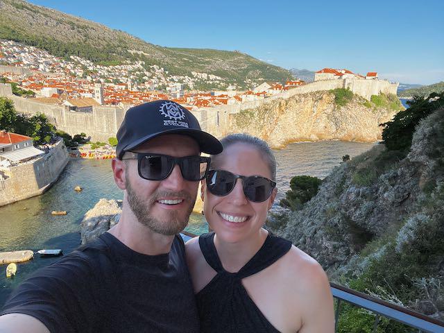 Selfie shot taken at Lovrijenac just outside the Dubrovnik city walls