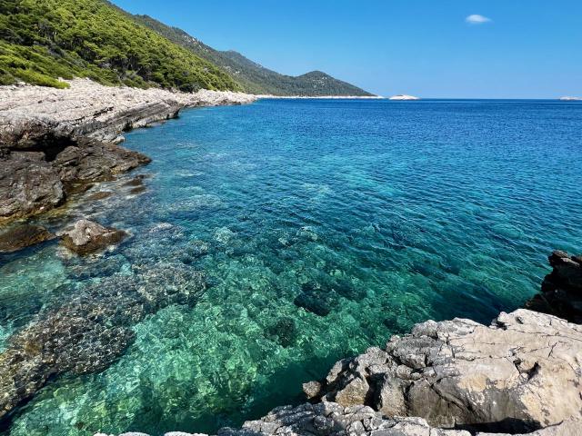 Incredibly blue water in Mljet, Croatia