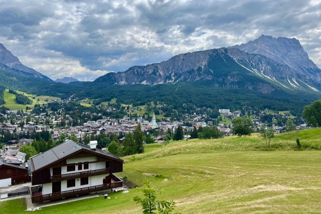 Cortina, Italy, a town that seemed unfriendly to cyclists