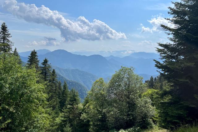 View out over the valley westward just south of the Col de Turini
