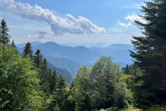 View out over the valley westward just south of the Col de Turini
