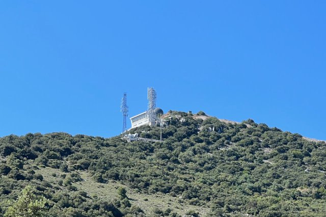 View upwards towards the military base on the top of Mont Agel