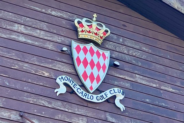 Crest and logo of the Monte Carlo Golf Club up on Mont Agel