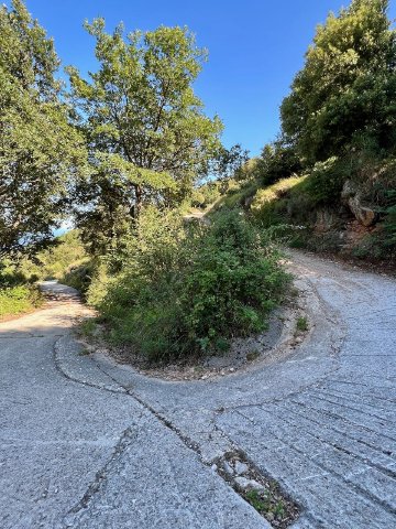 Despite this looking paved, I assure you the vast majority of this path was NOT Switchback of semi-paved section of trail along the Col du Mont Gros near Menton, France