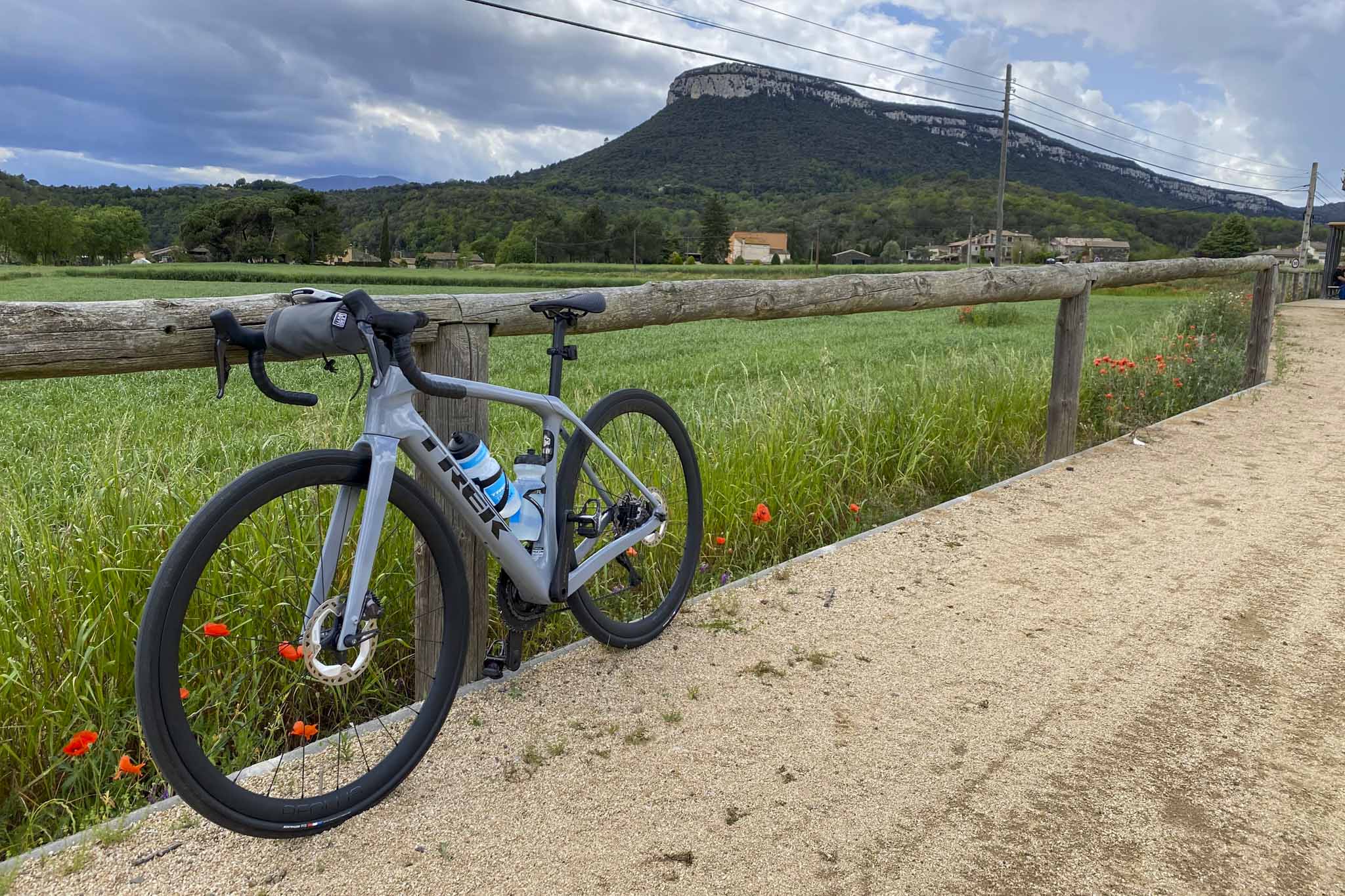New Trek Madone near Girona, Spain on a Trek Travel ride camp.
