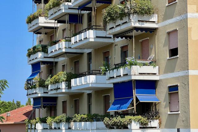 Colorful verandas near San Lorenzo, Italy