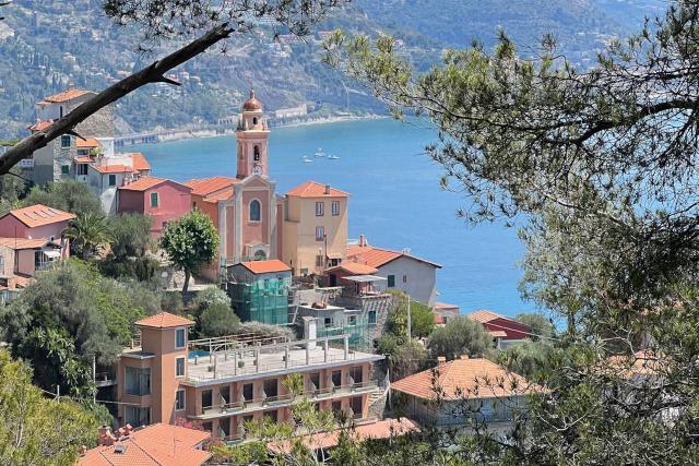 View out over the gardens dedicated to Sir Thomas Hanbury near Ventimiglia, Italy