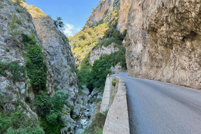 Via along the Route des Clues near L'Escaréne, France