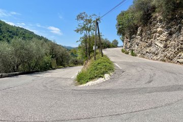 Seriously, there were so many of these! View from apex of a switchback lacet on the Col de Braus in France