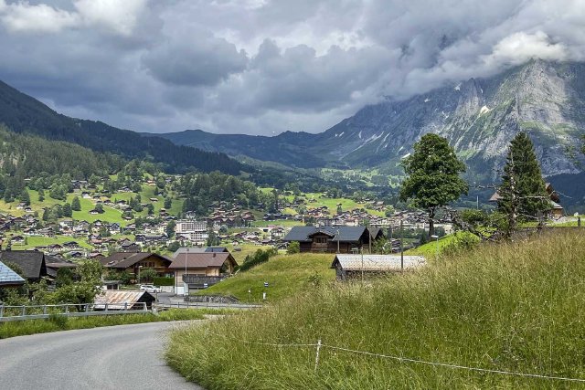 Grindlewald town from the base of the Männlichen