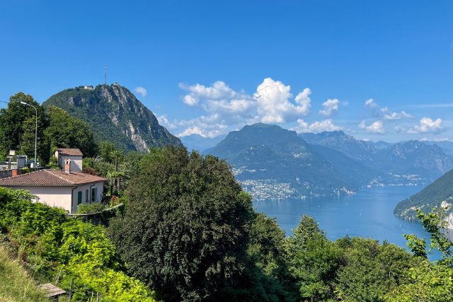 View northward towards Lake Lugano from Carona