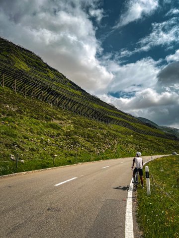 Gotta hold back the snow! Fencing infrastructure along the Oberalppass to hold back snow and prevent avalanches
