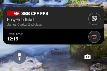 Screenshot of the SBB EasyRide feature in action