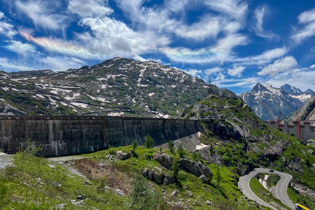 Pic of the Spitallamm dam being rebuilt in the Grimselsee region