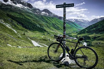 Super random, but fun. View towards Andermatt at James Bond Street along the Furkapass