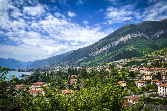 View over the lake near Tremezzo, Italy